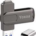 MFi Certified 512GB Flash Drive for iPhone & iPad, High-Speed Photo Stick for External Memory Storage, Backup & Transfer Files, USB Stick for iPhone/iPad/iOS/Android/PC (avail. Space: ~484GB)Black