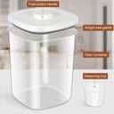 TBMAXS Airtight Rice Container 20 Lbs, Clear PET Plastic Food Storage Container Bin For Flour Sugar, Dry Food Holder with Easy Locking Lid for Kitchen Pantry Organization and Storage