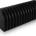 Ctosree Acrylic File Organizer for Desk Vertical 15 Compartments File Sorter Mail Organizer Desktop Countertop Folder Stand Racks for Office Home School Desk (Arch,Black)