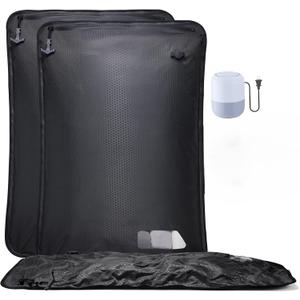 Essential Vacuum Bags for Travel Luggage with Electric Pump, Reusable Compression Bags for Checked Suitcases, Vacuum Seal Spacesaver for Cloth Packing(2Large+Pump)