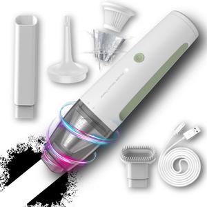 PATO Cordless Handheld Vacuum Cleaner, Mini Car Vacuum with Powerful Suction, Portable Dust Collector.White.