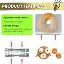 2 x Stainless Steel Bagel Slicer and Cutter, Bagel Holder for Slicing Small and Large Bagels, Bagel Cutter Slicer with Bun Holder and Slicing Guide - Perfect Bagel Slicer for Large Bagels (Style 1)