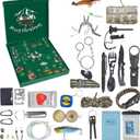 Survival Kit Advent Calendar - 24 Days Christmas Countdown Calendar Emergency Survival Gears Gift for Men Teen Adult, 2025 Xmas Cool Gadgets for Outdoor Camping Fishing Hunting Adventure