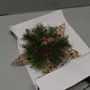 BrizLabs Christmas Tree Topper, 11 Rattan Star Treetop with 10 Warm Lights, 120V UL Certified Christmas Tree-top Star, Vine Christmas Tree Star Topper for Christmas Indoor Party Home Decor