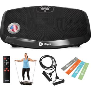 LifeProVibration Plate Exercise Machine (Large, Black)