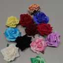 Yilloog 12 Pack Rose Hair Clip Flower 2.8'' Hairpin Floral Brooch Floral Hairclips Mexican Flowers Hairpin Party Supplies for Women Rose Hair Accessories Wedding Pack (Multi Colors)