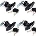 4Pcs T-Handle Cabinet Locks with Keys,RV Truck Storage Drawer Cam Cylinder Lock for Adults,Craftsman File Cabinet Tool Box Mailbox Vending Machine Lock Replacement