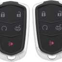 Remote Key Fob Replacement Compatible Fits for Cadillac CTS ATS 2014-2017 Cadillac SRX XTS Escalade 2015 2016 2017 Smart Keyless Entry Remote Control HYQ2AB (Pack of 2)