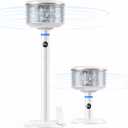 Spin360 360 Fan, Height-Adjustable Floor & Table Fan with Aromatherapy Scent Pods, Whisper-Quiet, Touchscreen, 9 Speeds, Timer & Ambient Light for Bedroom, Living Room, Office (White), Medium