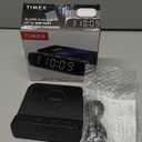 Timex Alarm Clock with Wireless Charger for iPhone, Android, and AirPods - Black (TW14B)