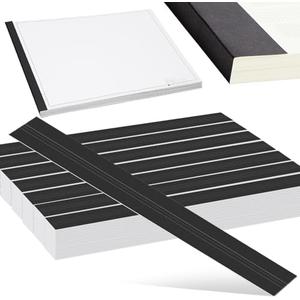 Estune 500 Pcs Blueprint Binding Strips Bulk, 3" X 30", Black | Blank Binding Strips for Blueprint Construction Paper Poster Plans Drawings Arts