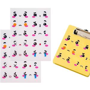 10 Sheet Colorful Cartoon Face Expression Stickers Assorted Funny Eyes Mouth Designs for Water Bottles Suitcases Notebooks DIY Crafts Party Supplies Decorations