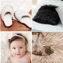 Tatuo 4 Pcs Faux Fur for Craft 10 x 10 Inch Fur Fabric Square Shaggy Fake Fox Patches Fabric Cuts Chair Cover Seat Cushion Pad for DIY(Khaki, White, Black, Gray,4 Pcs)