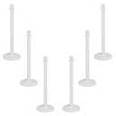 Mr. Chain 96401-6 White Stanchion, 2.5" link x 40" Overall Height, Pack of 6