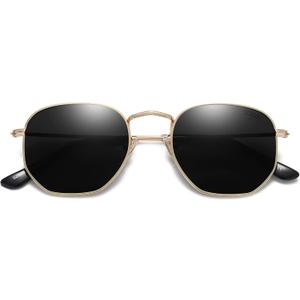 SOJOS Square Polarized Sunglasses for Women Men Small Hexagonal Polygon Shades SJ1072 (Black) SOJOS Square Polarized Sunglasses for Women Men Small Hexagonal Polygon Shades SJ1072 (Black)