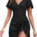 One Piece Swimdress for Women Tummy Control Swimsuits Swim Dress Skirt Ruffle Bathing Suits, Large