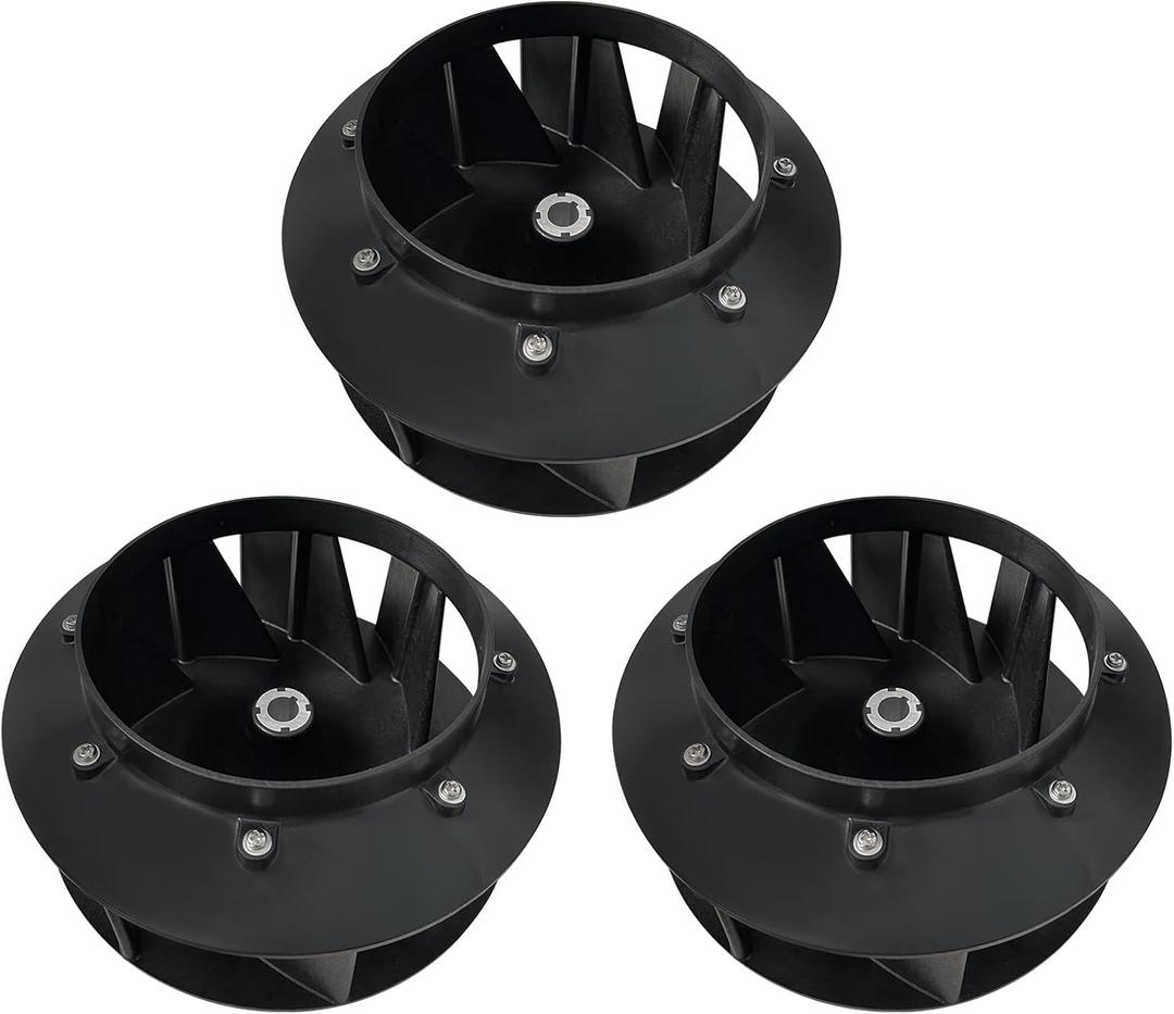70359801P Blower Fan (3Pcs) Fits for Huebsch Speed Queen and Ipso Dryer Replaces 70123301, 70123301P, 70248601, 70248601P, 70359801, TU20281, TU21120, TU218171