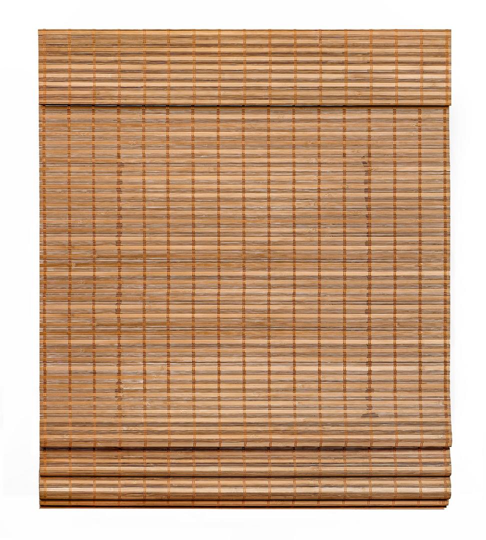 LazBlinds Cordless Bamboo Roman Shades for Windows, 32'' W x 60'' H