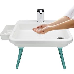 Portable Camping Sink & Lightweight Hand Wash Station - No Plumbing Needed, Electric Water Pump, One-Click Operation, Easy Setup for RV, Backyard, Pottery Studio, Kids' Activities, Large