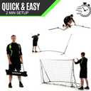 QUICKPLAY Kickster Soccer Goal Range Ultra Portable | Quick and Easy Set Up | Includes Net and Carry Bag | Backyard Soccer Net for Kids & Adults [Single Goal], Size: 6 x 4'