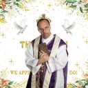 2 x Pastor Appreciation Week Backdrop Banner 2.1x1.5m Thank You Pastor Photography Background Church Appreciation Month Party Decorations Photo Booth Props