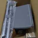 MR.SIGA Broom and Dustpan Set with Adjustable Long Handle, Upright Combo for Floor, Cleaning Lobby, Gray