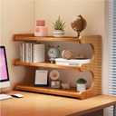 3 Tier Bookshelf for Desktop, Storage Rack, Desktop Organization, 19.6 x 7.6 x 13.8 inches
