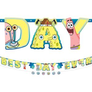 SpongeBob "Best Day Ever" Multicolor Jumbo Letter Banner Kit - 10.5' x 10 (Pack Of 2) - Premium Paper Quality For Celebratory Events