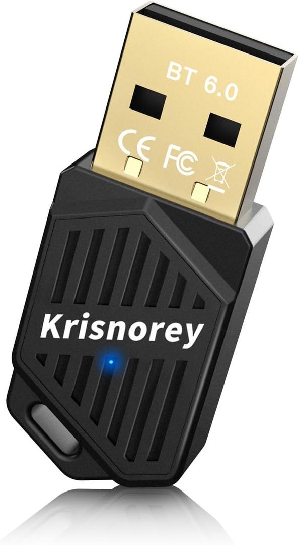 Latest Bluetooth 6.0 Adapter for PC Laptop, Mini Wireless USB Dongle Adaptor for Windows 11/10/8.1 Desktop Computer, Plug & Pair w/Bluetooth Headset Speaker Keyboard Mouse Game Controller