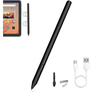 AMZ Fire Tablet Pen - USI2.0 Stylus Pen for Amazon Fire Max 11 (2023 Release) & Amazon Fire HD 10 (13th Gen, 2023 Release), Stylus with USB-C Fast Charging, 4096 Levels Pressure