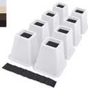 ANNKUT 6 Inch Heavy Duty Bed Risers, Furniture Risers for Desk, Chair, Table or Sofa, Couch Lift Risers, Supports up to 2200 lbs per Leg(8 Pack White)