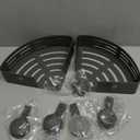 VOLPONE Corner Shower Caddy Suction Cup Shower Shelf Corner No Drilling Bathroom Shower Organizer Storage Rack Adhesive with Towel Bar Hooks (2-Pack, Matte Gray)