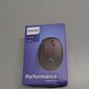 Philips Ergonomic Mouse - Vertical Mouse with 800/1200/1600 Adjustable DPI, 6 Silent Buttons Design for S/M Hands, Auto Power Saving, Light Weight, 2.4GHz Wireless Mouse for Laptop, Desktop, PC-Black