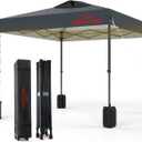 8x8 Pop Up Canopy, Easy Up Canopy Tent, Heavy Duty Tents for Parties, One Person Set Up Event Tent, Grey