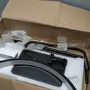 Half Moon Light - 22 inch LED Lash Lamp for Eyelash Extensions for Tattoo Artists, Nail Tech, Esthetician - Cool, Warm Lamp with Adjustable Brightness & Height (Black)