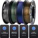 YOUSU 3D Printer Filament Galaxy PLA Filament 1.75mm, 3D Printing Filament Bundle, Multi Color PLA Filament Glitter 250g X 4 Color Pack.