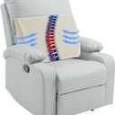 HOMBYS Lumbar Support Pillow for Recliner Chair, Memory Foam Back Support Cushion for Elderly,Extra Large Lumbar Support Pillow,Thick Backrest for Home Reading (Khaki, 20x13.5"x5")