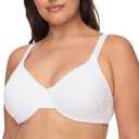 Olga Womens Plus Size Luxury Lift Underwire Bra (38D, White)