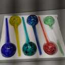 Plant Watering Globes Set of 6 - Large Glass Self Watering Bulbs Up to 7 Days of Irrigation - for Indoor & Outdoor Plants - Multicolor, Automatic, Glass Watering Bulbs for Daily Use, Watering Devices