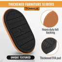 Furniture Sliders for Hardwood Floors Felt-4 Pack 9-1/2" Oval Reusable Furniture Slider with Extra Thick Design - Heavy-Duty Furniture Movers - Felt Sliders Effortless Moving