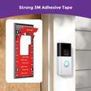 Adhesive Video Doorbell Mount for Video Doorbell, No Drilling Camera Door Mounting Holder Bracket Accessories for Apartments Office Houses