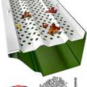 Gutter Guards 6 inch, White Painted Aluminum Leaf Filter Rain Gutter Covers with Screws Included, 8 PCS 28FT DIY Gutter Guards Protection for 5-inch and 6-inch Gutters, Fits Any Roof or Gutter Type