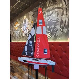 53" Remote Control Boat Wind Power 2.4G Unpowered Assembled Electric RC Sailing Boat for Hobby Adults (S)
