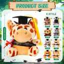 24 Pcs Mini Graduation Stuffed Forest Animals Bulk Congrats Grad Jungle Animal 4.8 Inch Lovely Toys Lion Tiger Elephant Giraffe Plush for 2026 Graduation Party Favor Decoration Classroom Exchange Gift