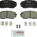 BOSCH BC1258 QuietCast Premium Ceramic Disc Brake Pad Set - Compatible with Select Ford Edge; Lincoln MKX; Mazda CX-5, CX-7, CX-9; FRONT
