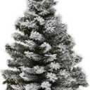 Kurt S. Adler 18-Inch Flocked Miniature Canadian Pine Christmas Tree, Green, White, Brown (TR0043)