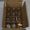 11 Pack Clear Glass Bottles 3 oz, Glass Liquor Bottles with T-Top Caps, Mini Glass Bottle with Cork, 100ml Glass Container for Beer, Juice, Oil, Sauce