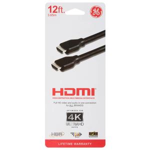 GE 12 ft. (3.05m) High Speed HDMI cable with Ethernet