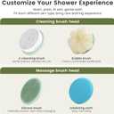 Electric Back Scrubber for Shower - Waterproof Rechargeable Exfoliating Brush for Deep Cleansing, Soft Bristles for Sensitive Skin, Dry/Wet Use for Back, Arms & Legs