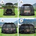 Alvantor® Pop Up Screen House, Outdoor Mosquito Mesh Tent with UV Resistant, Pop Up Canopy Easy Up, Foldable Screen Room for Camping,Backyard, Garden, Patio(Black, 15x15 FT)